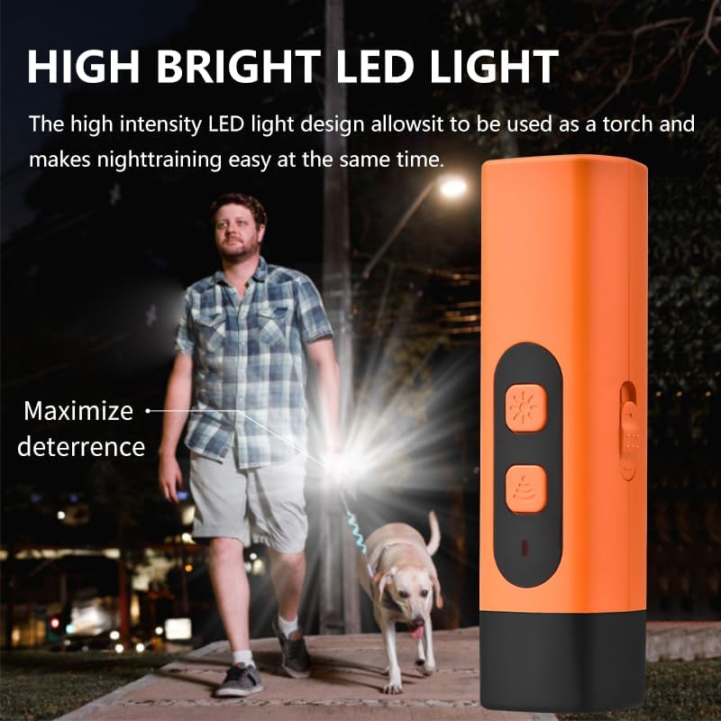 Rechargeable Portable Ultrasonic Electronic Dog Repellent (Harmless to Pets)