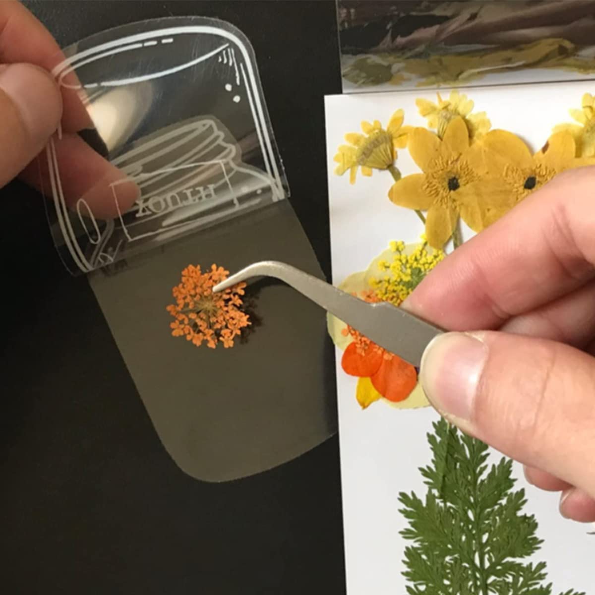 🌼DIY Transparent Dried Flower Bookmarks