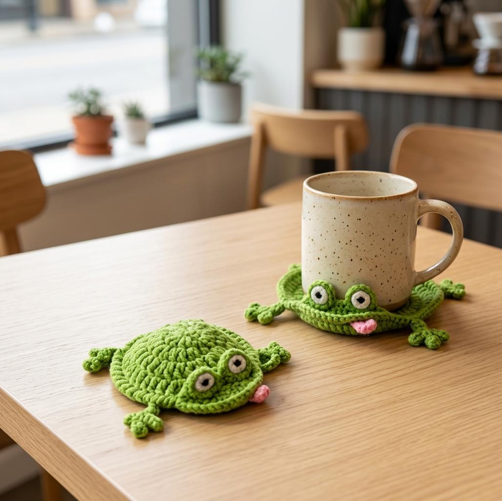 Funny Crochet Coaster