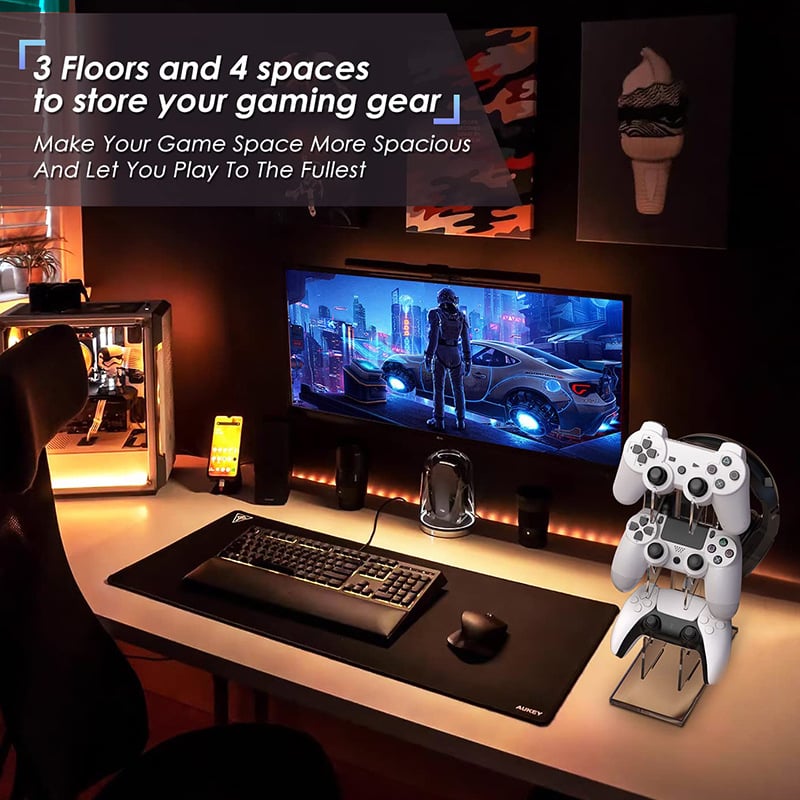 💥3-Layer Universal Game Controller/Headset Stand