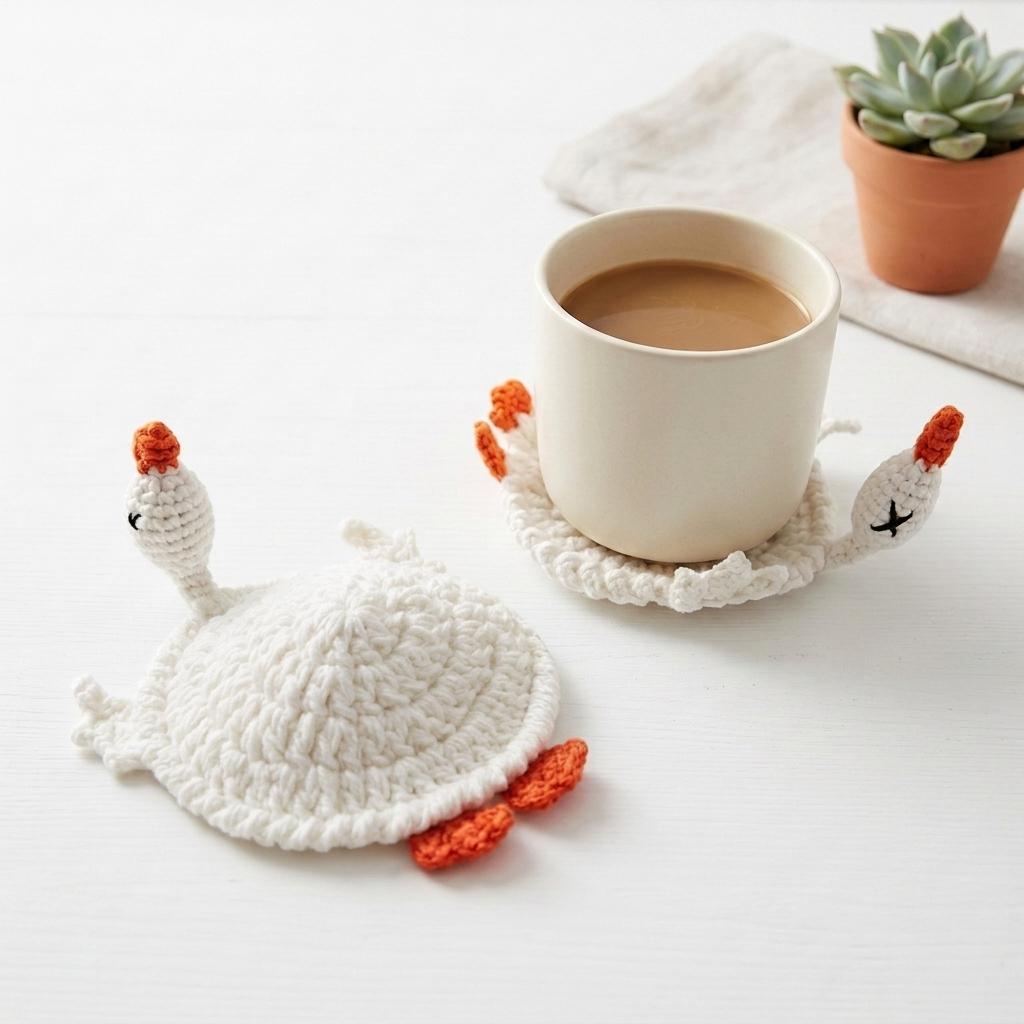 Funny Crochet Coaster