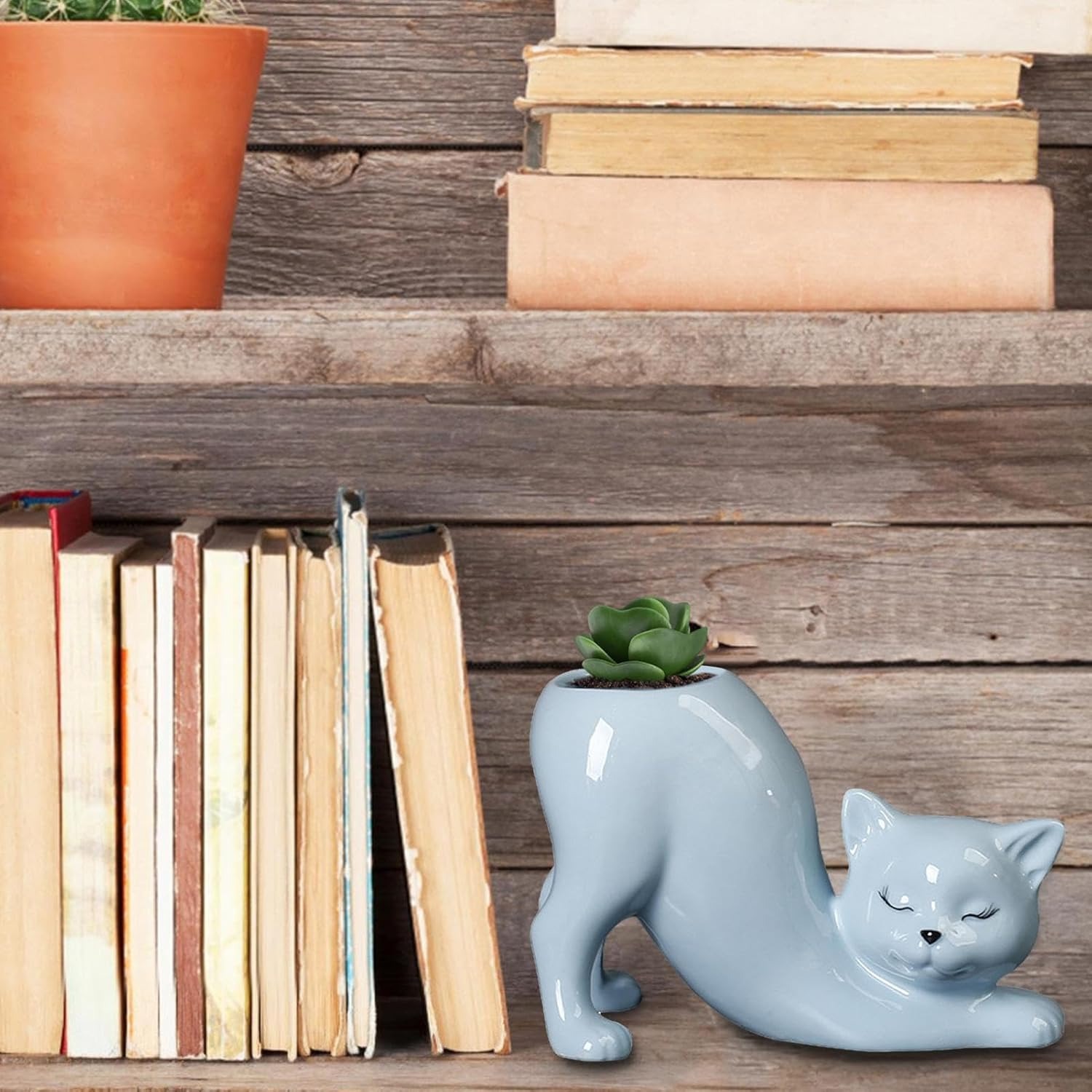 Funny Creative Cat Planter Ornament