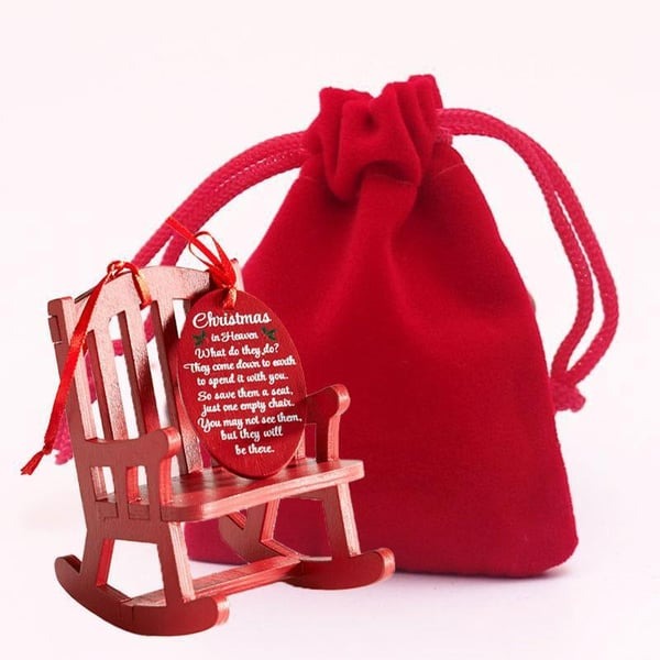 🎄Christmas in Heaven Rocking Chair Ornament❤️