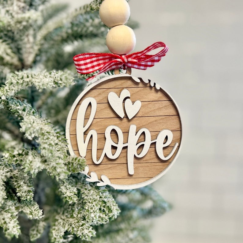 Hope, Faith, Love, Joy, Peace-Decorative Hanging Ornaments