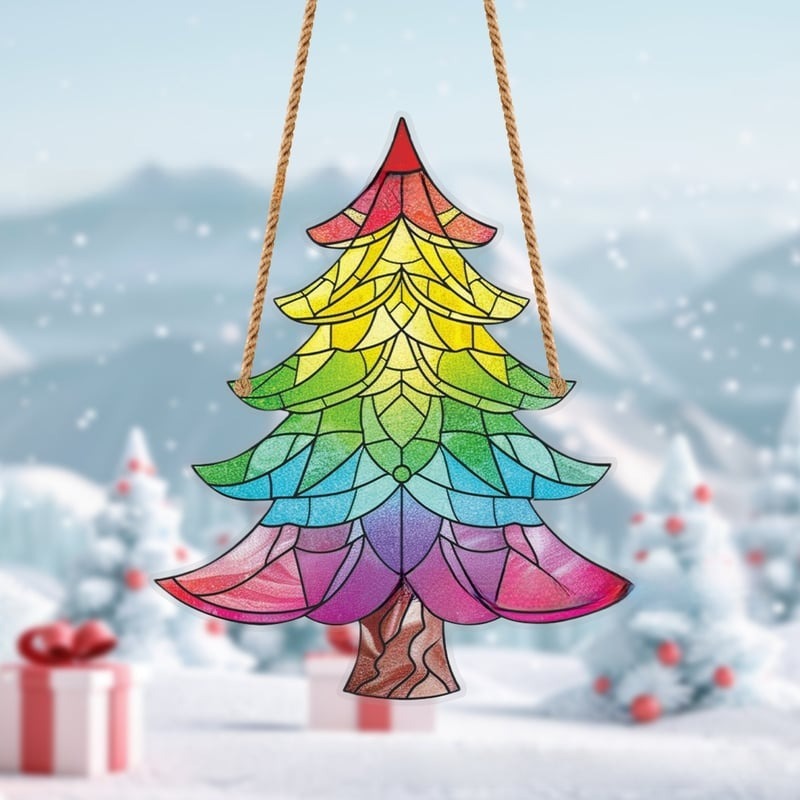🎄🌈Christmas Tree Sun Catcher