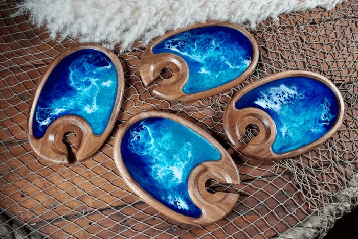 🍷Ocean Wine Glasses Decorative Treat Plate