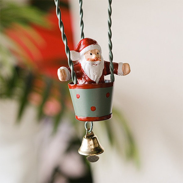 Christmas Hot Air Balloon Ornament With Bell