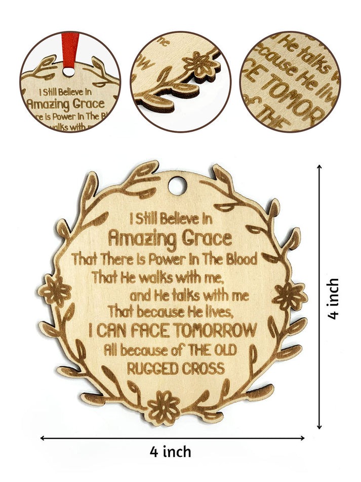 The Blessing Engraved Wood Ornament