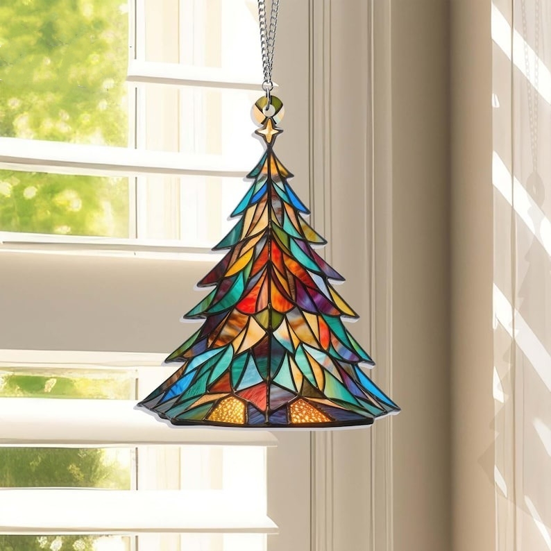 🎄🌈Christmas Tree Sun Catcher