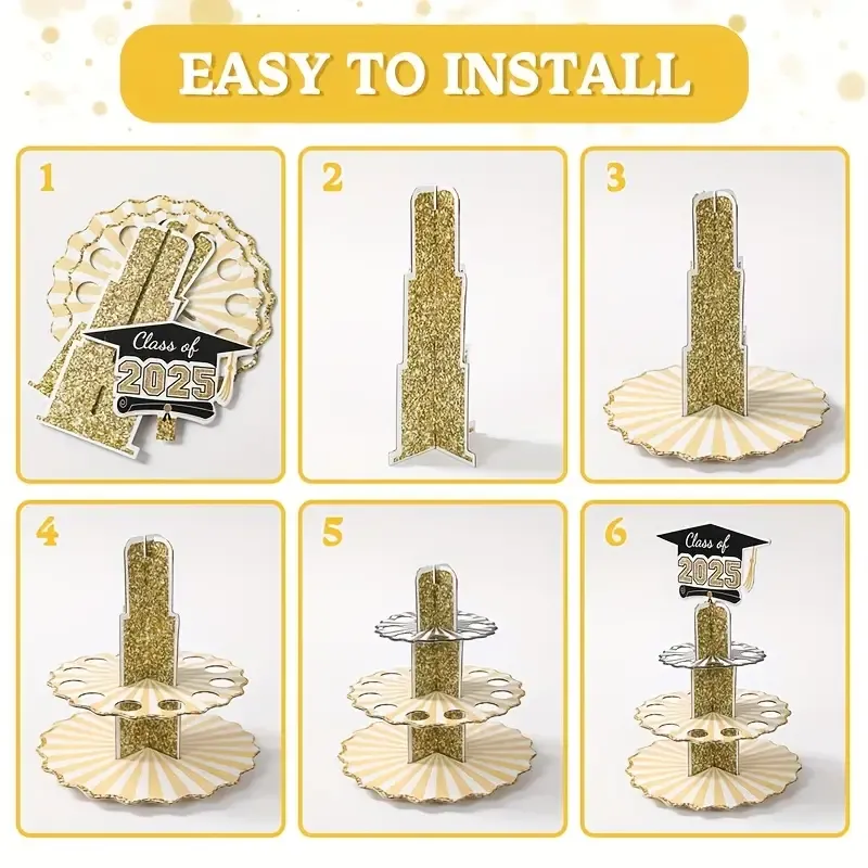 🎓💵 Class of 2025 Graduation Money Holder – Tiered Money Cake Stand