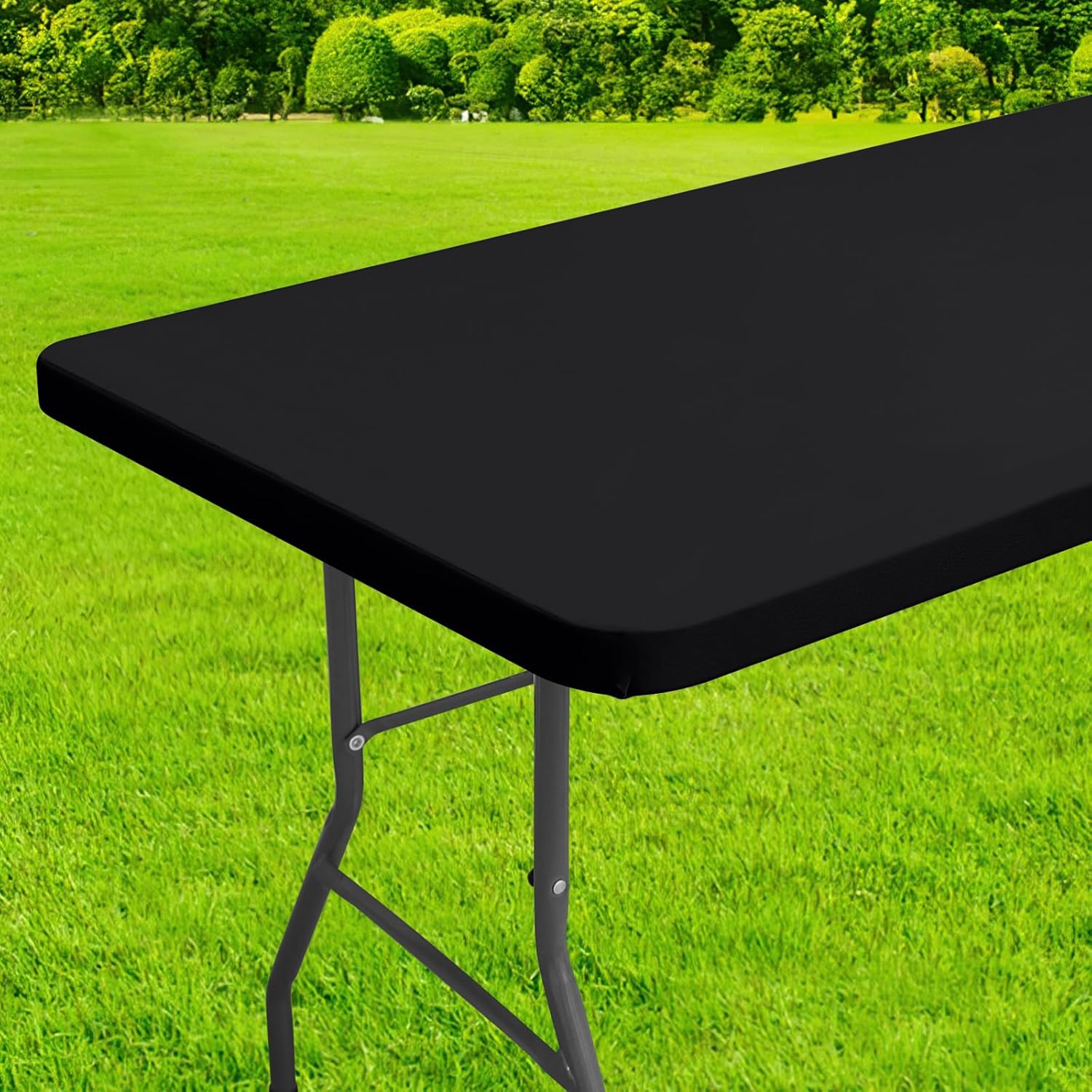 Waterproof Stretch Patio Table Cover – Windproof Elastic Fit for Indoor & Outdoor Use