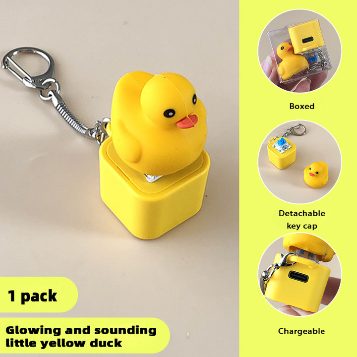 Duck Quacking Fidget Keychain