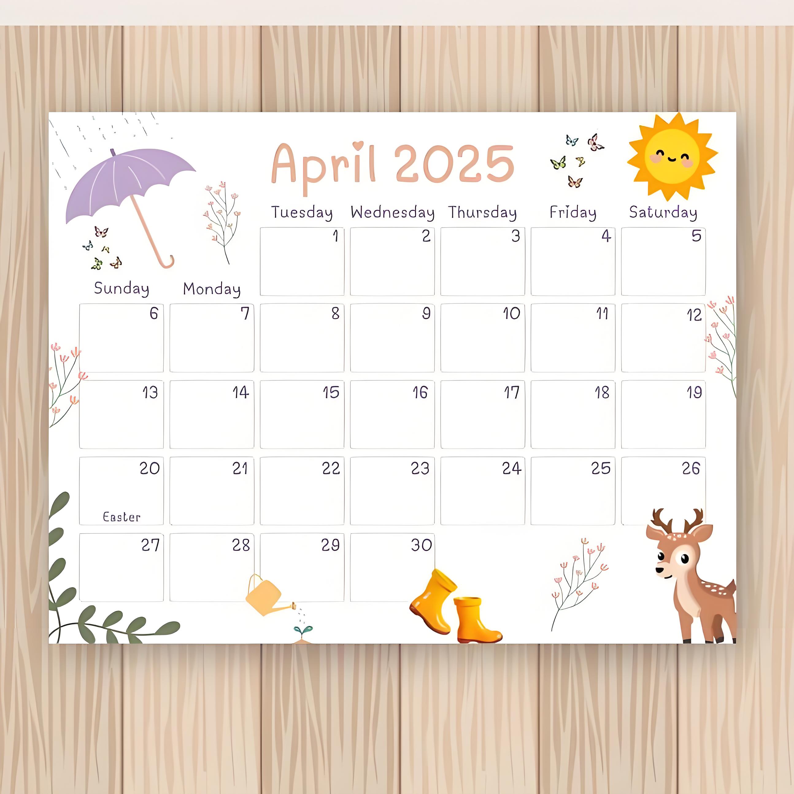 💖Cute kids calendar 2025💖