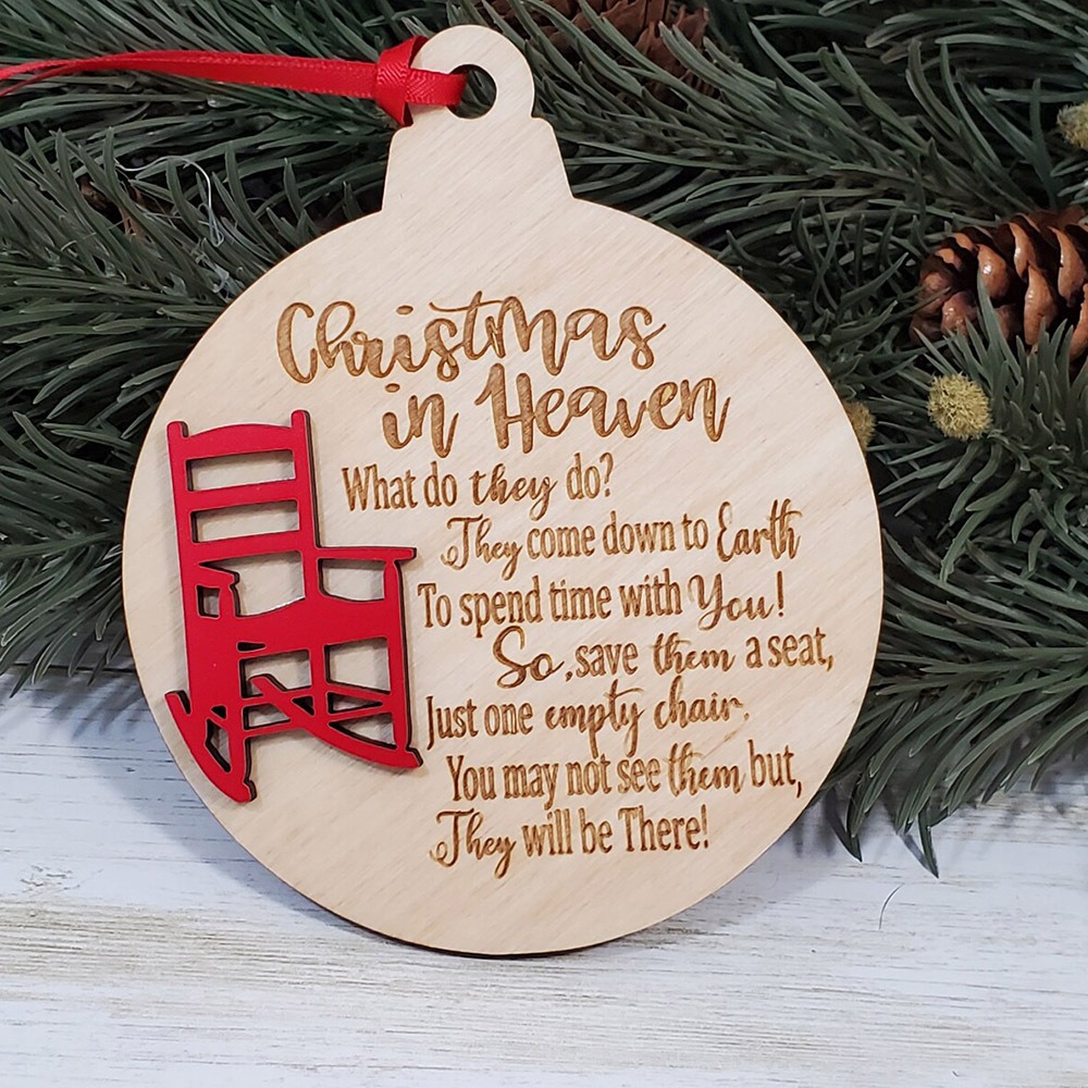 🎄Christmas in Heaven Rocking Chair Ornament❤️