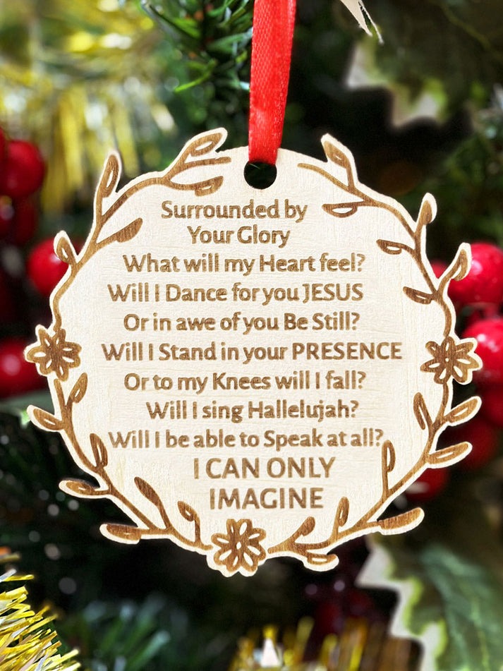 The Blessing Engraved Wood Ornament