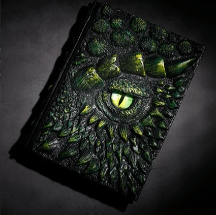🐉Dragon Eye 3D Embossed Journal - Handmade Resin Engraved Notebook🐉