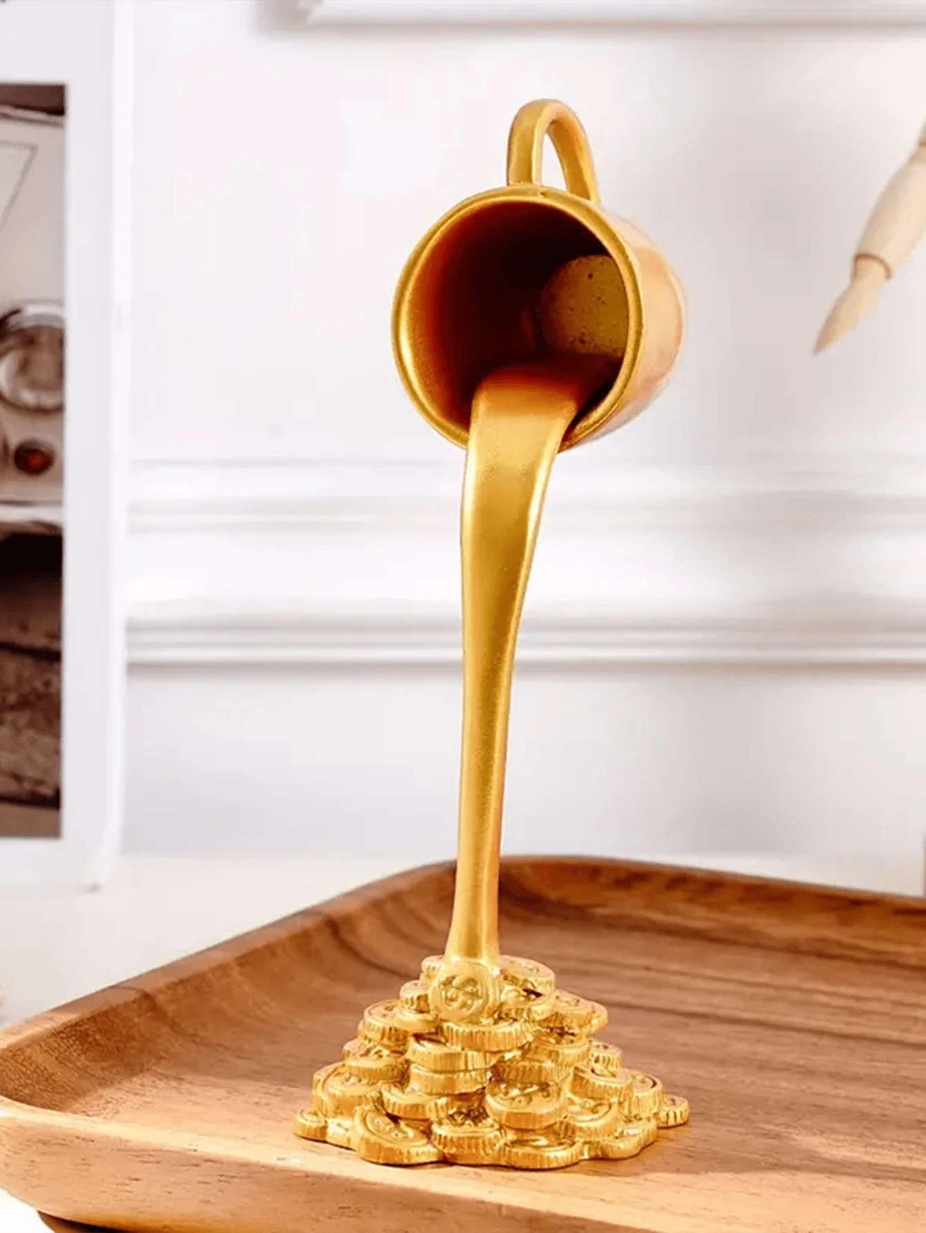 Gold Coin Pouring Cup Decoration 