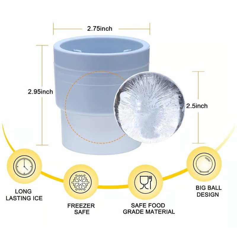 Silicone ice ball maker