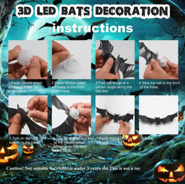 Halloween 3D Lighted Bats