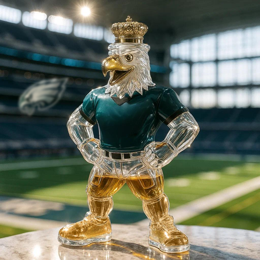 Philadelphia Eagles mascot whiskey bottle