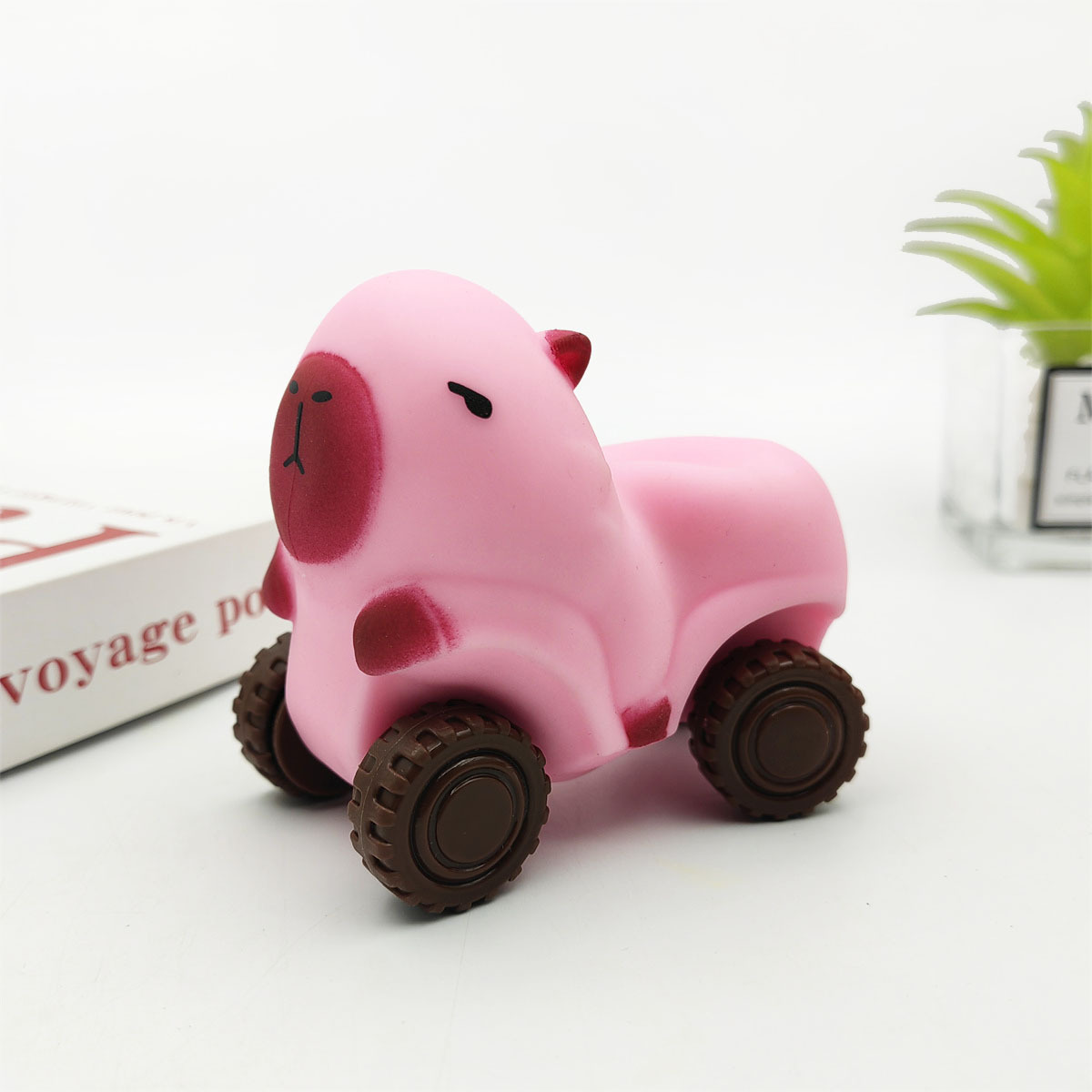 Stress-Relieving Capybara Pull-Along Car
