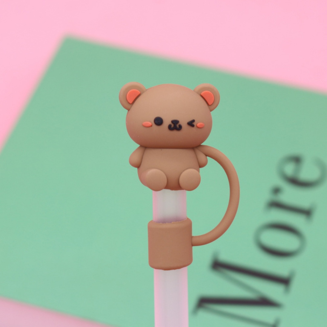 Silicone Animal Straw Covers Cap