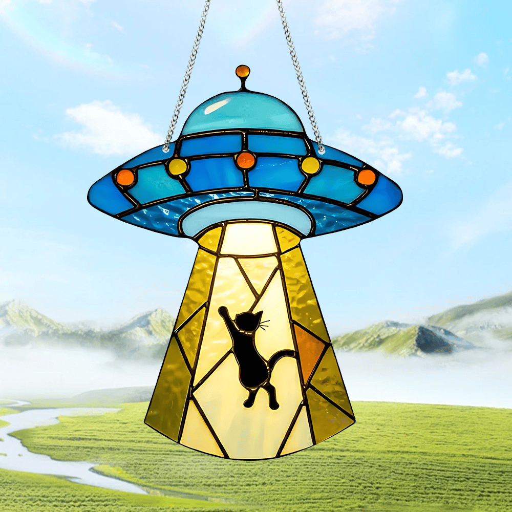 🛸UFO Window Decorations — Alien UFO Abduction Window Decorations