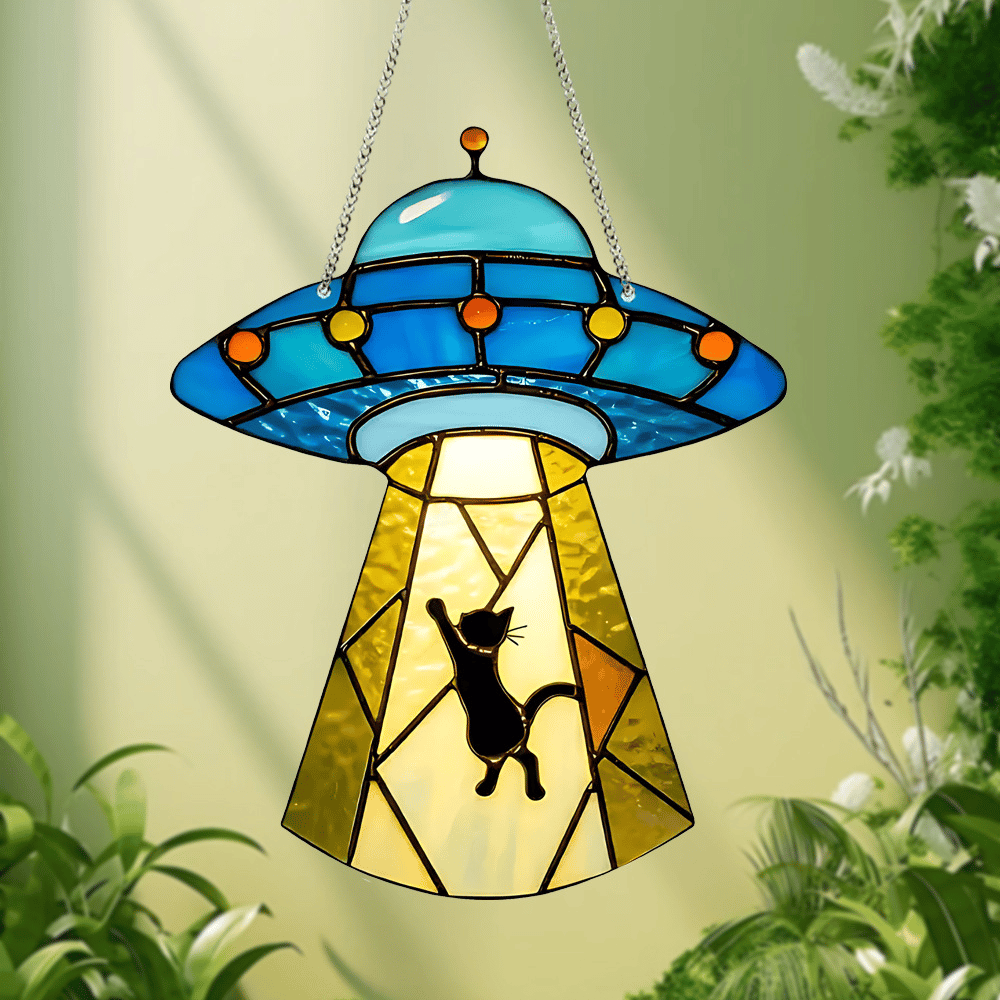 🛸UFO Window Decorations — Alien UFO Abduction Window Decorations