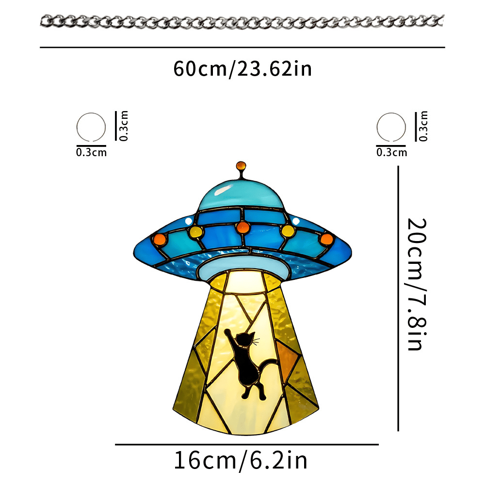 🛸UFO Window Decorations — Alien UFO Abduction Window Decorations