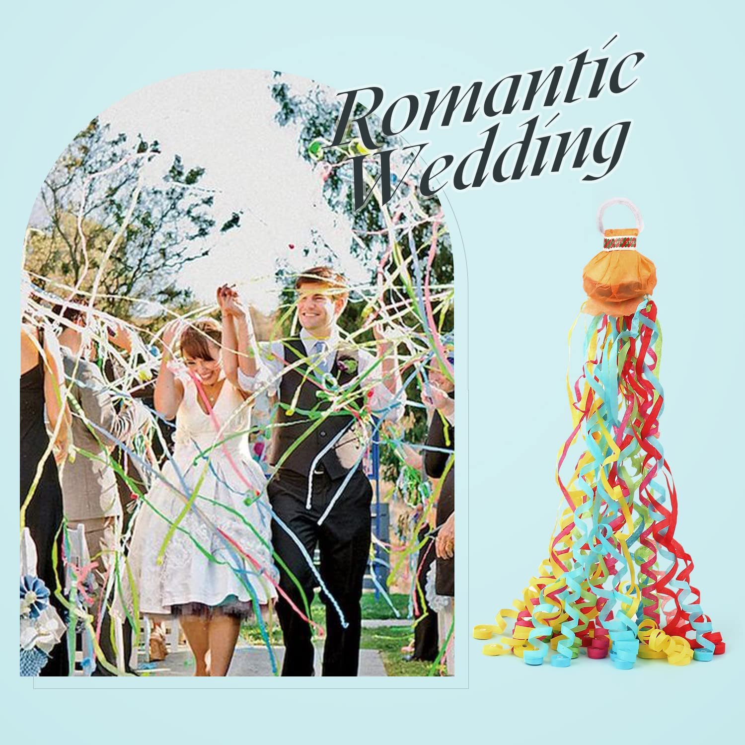 Hand Throw Confetti Streamers for Birthday, Wedding, Party Celebrations (10 PCS/Set)