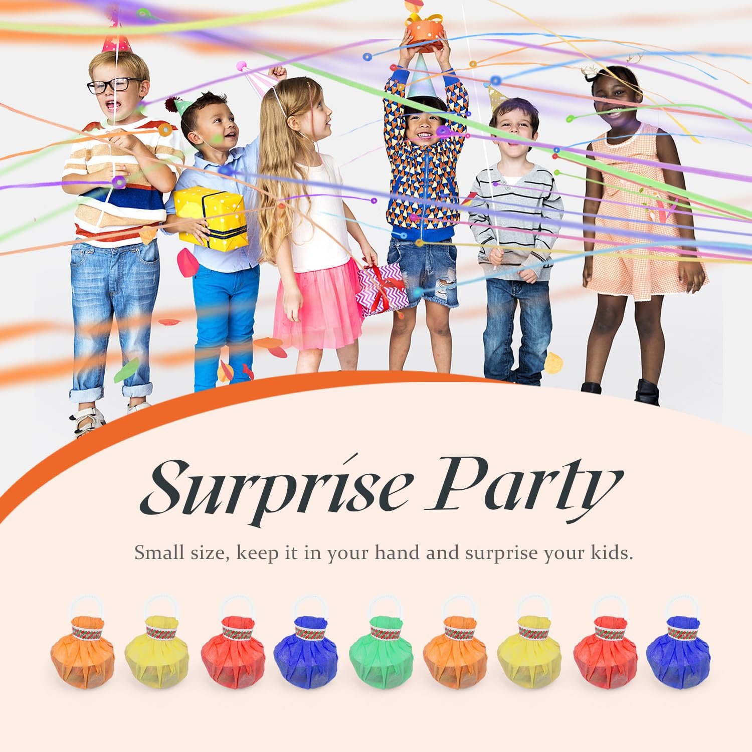 Hand Throw Confetti Streamers for Birthday, Wedding, Party Celebrations (10 PCS/Set)