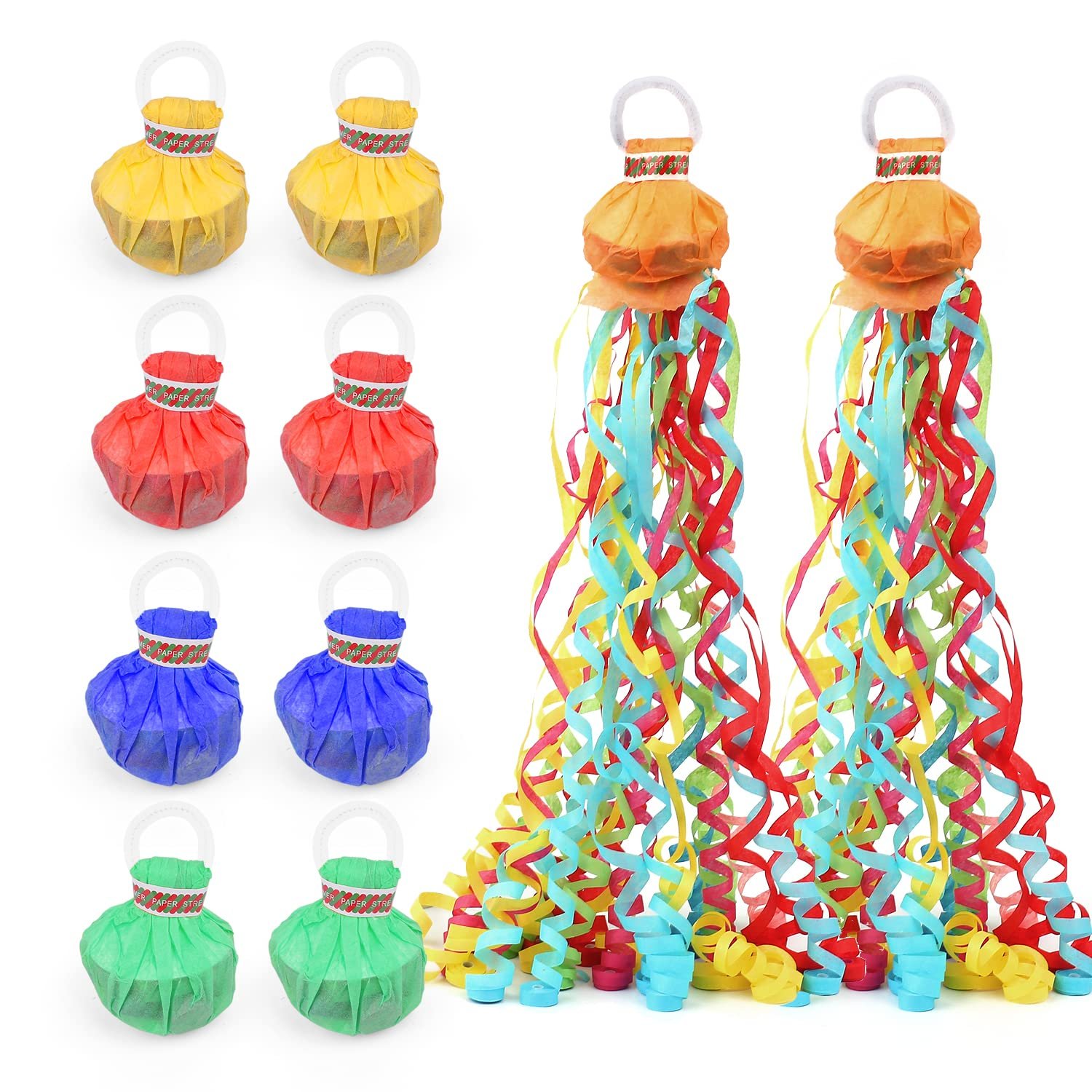 Hand Throw Confetti Streamers for Birthday, Wedding, Party Celebrations (10 PCS/Set)