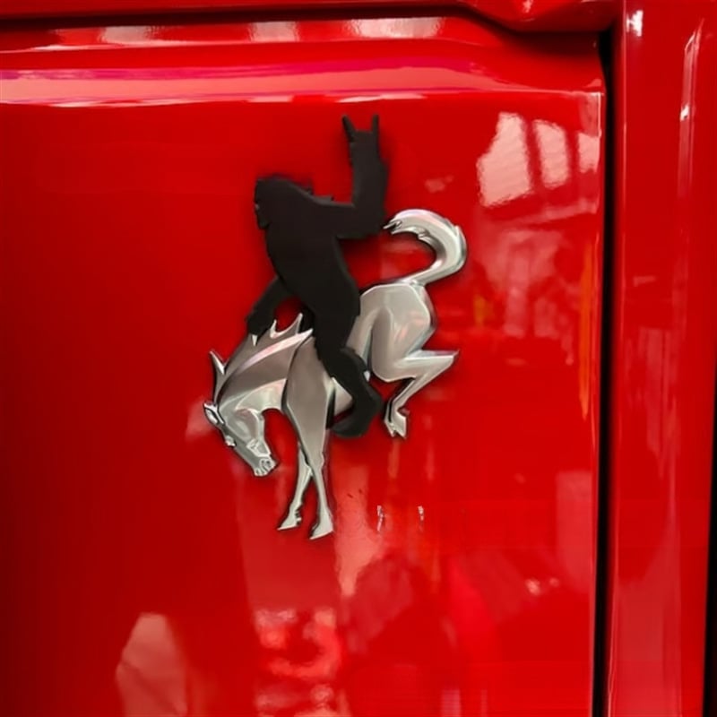 🎉Buy 2 Get 1 Free🐎Add-a-Squatch with ROCK-ON! Gesture - Sasquatch Riding Bronco🦍🤘