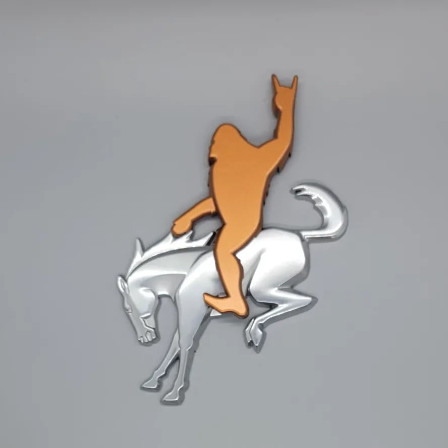 🎉Buy 2 Get 1 Free🐎Add-a-Squatch with ROCK-ON! Gesture - Sasquatch Riding Bronco🦍🤘