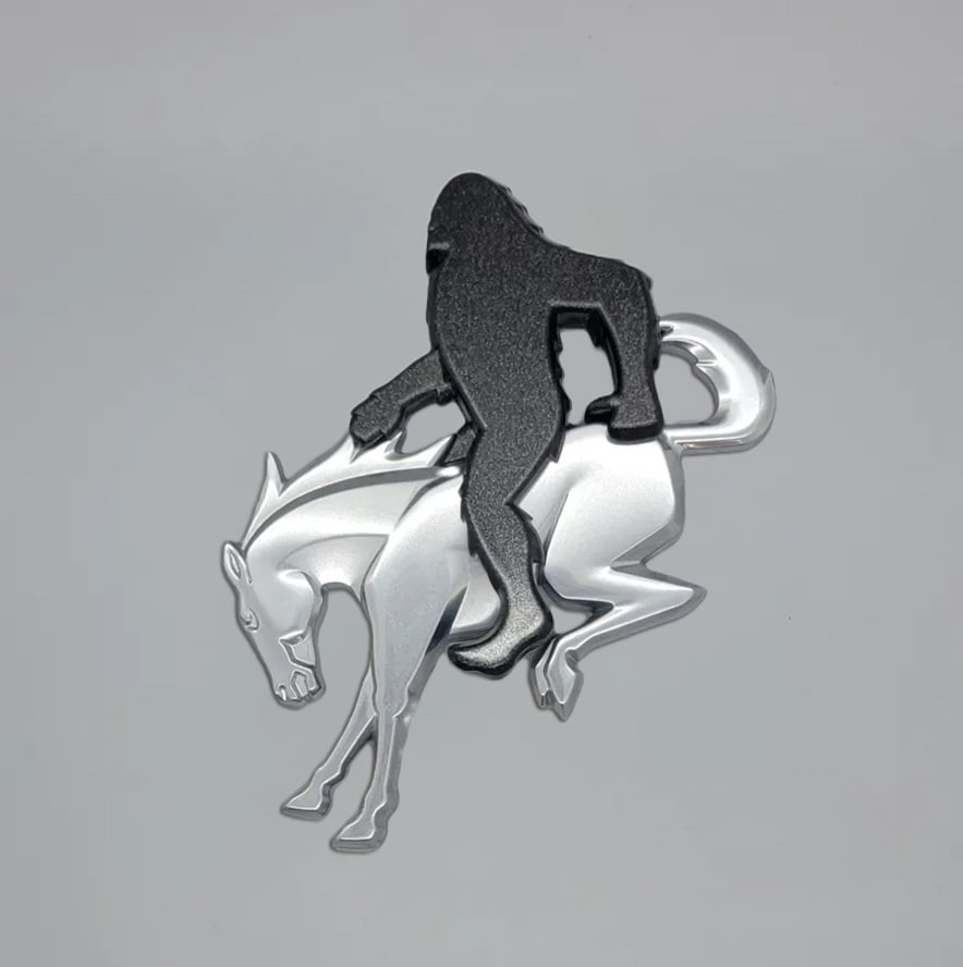 🎉Buy 2 Get 1 Free🐎Add-a-Squatch with ROCK-ON! Gesture - Sasquatch Riding Bronco🦍🤘