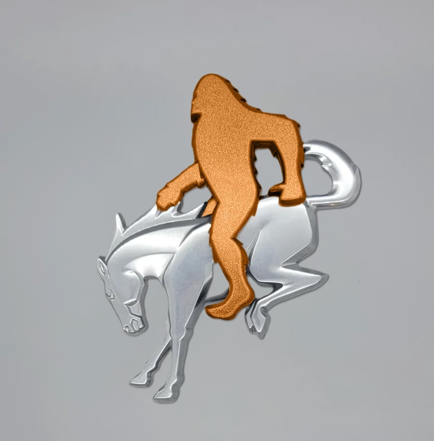 🎉Buy 2 Get 1 Free🐎Add-a-Squatch with ROCK-ON! Gesture - Sasquatch Riding Bronco🦍🤘