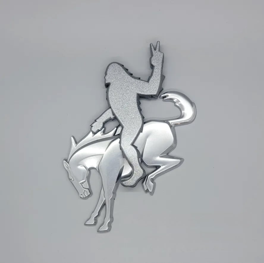 🎉Buy 2 Get 1 Free🐎Add-a-Squatch with ROCK-ON! Gesture - Sasquatch Riding Bronco🦍🤘