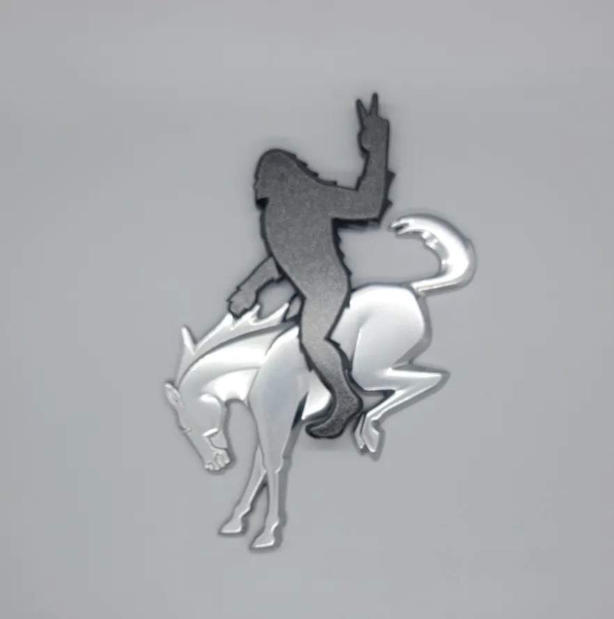 🎉Buy 2 Get 1 Free🐎Add-a-Squatch with ROCK-ON! Gesture - Sasquatch Riding Bronco🦍🤘