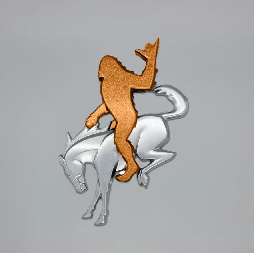 🎉Buy 2 Get 1 Free🐎Add-a-Squatch with ROCK-ON! Gesture - Sasquatch Riding Bronco🦍🤘