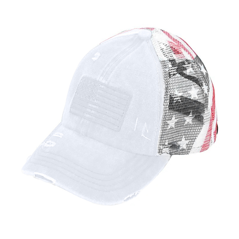 American Flag Mesh Back Trucker Hat Pony Cap