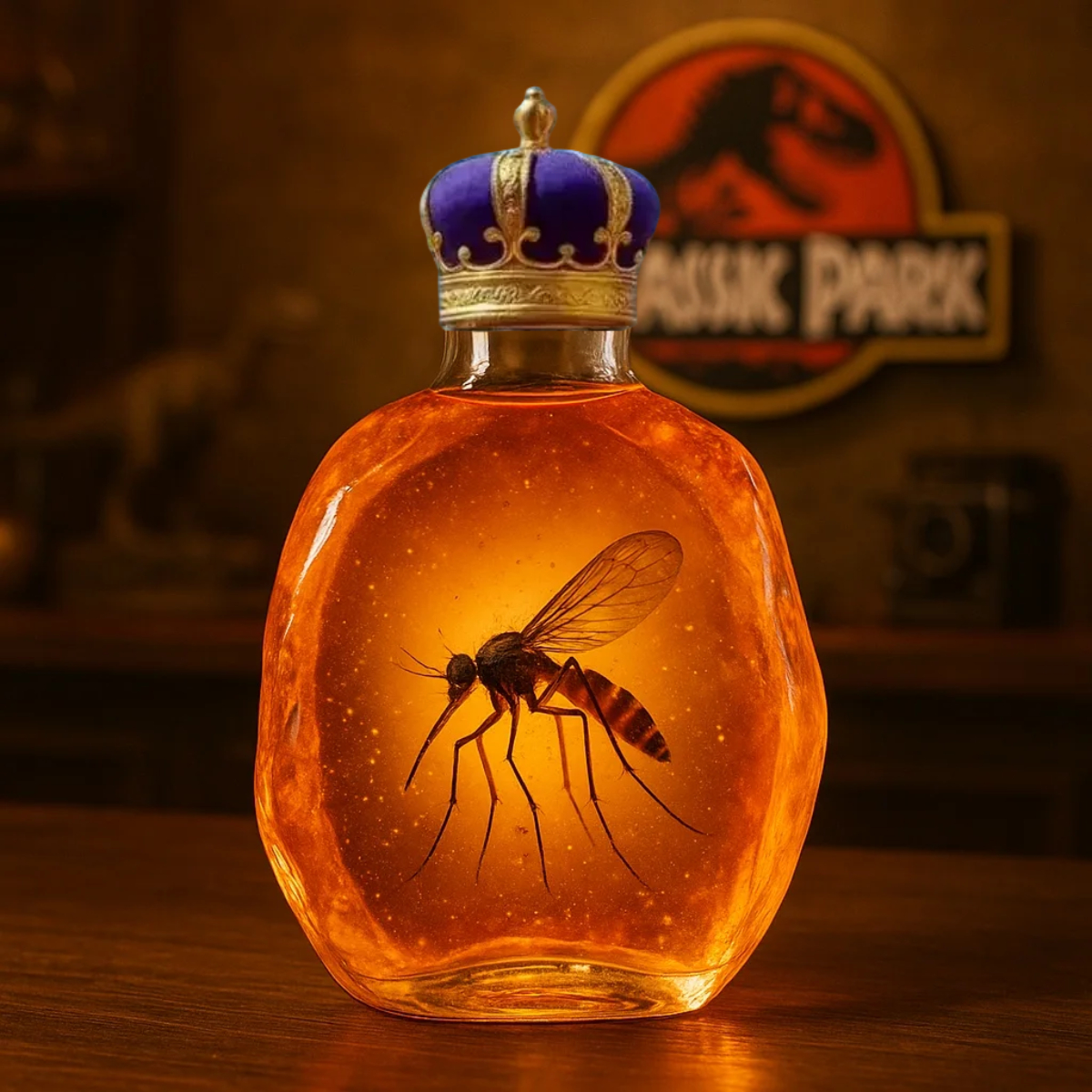 Jurassic amber decanter