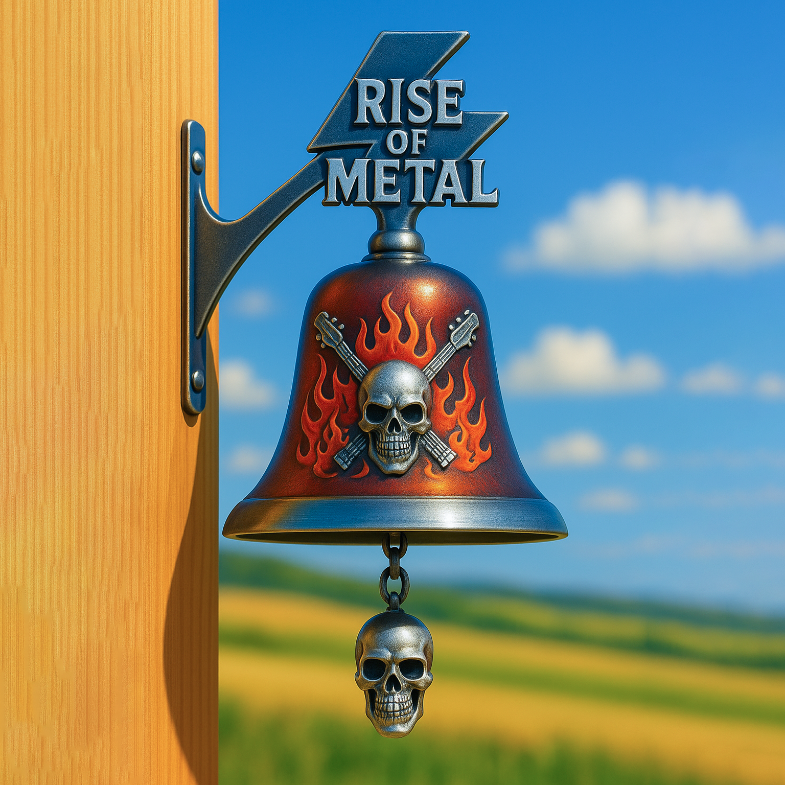 RISE OF METAL™ — Skull & Flames Heavy Metal Door Bell