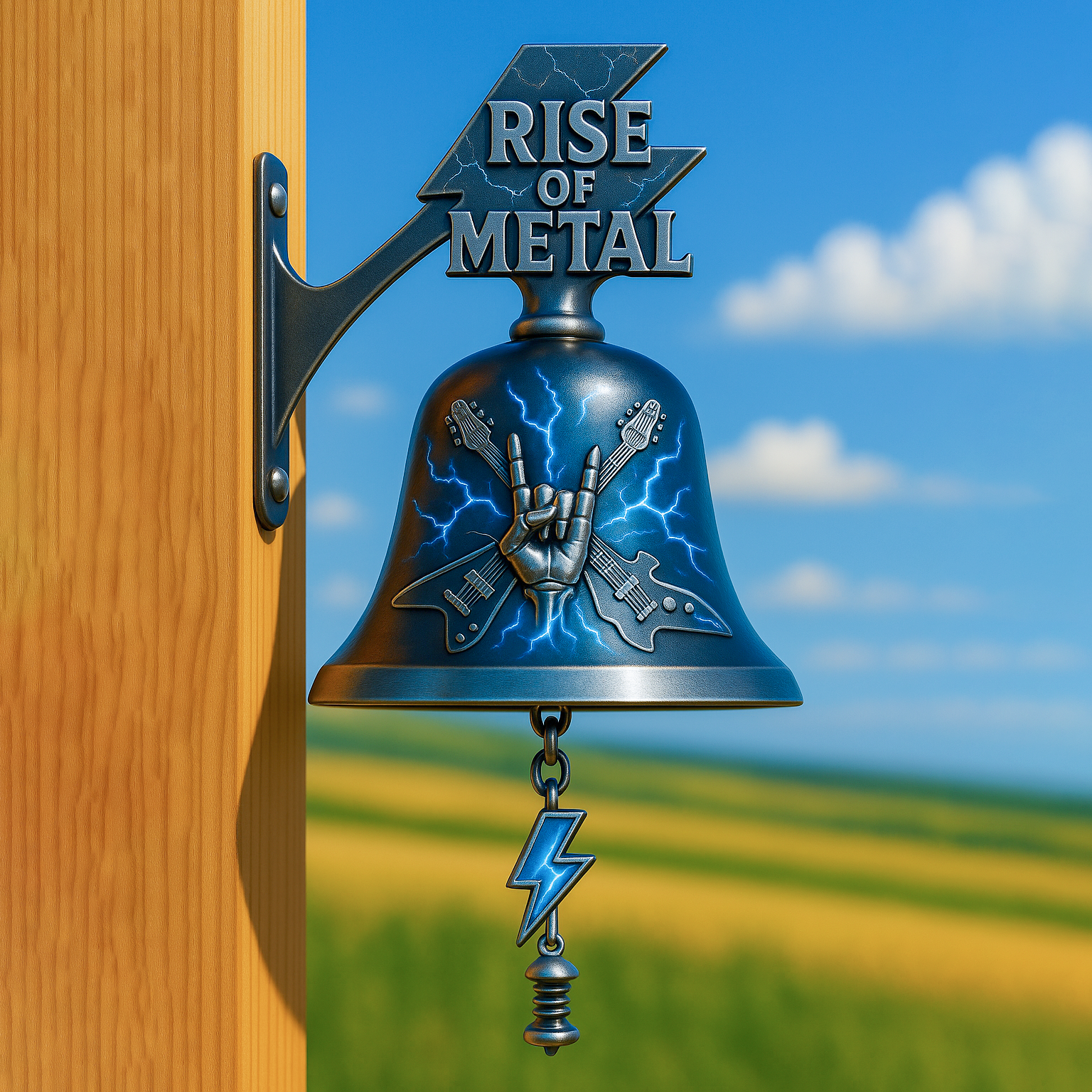 RISE OF METAL™ — Skull & Flames Heavy Metal Door Bell