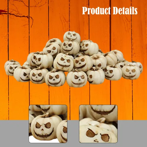 20 Halloween Pumpkin Statues, Resin Figurines