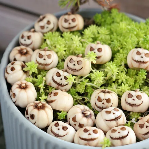 20 Halloween Pumpkin Statues, Resin Figurines