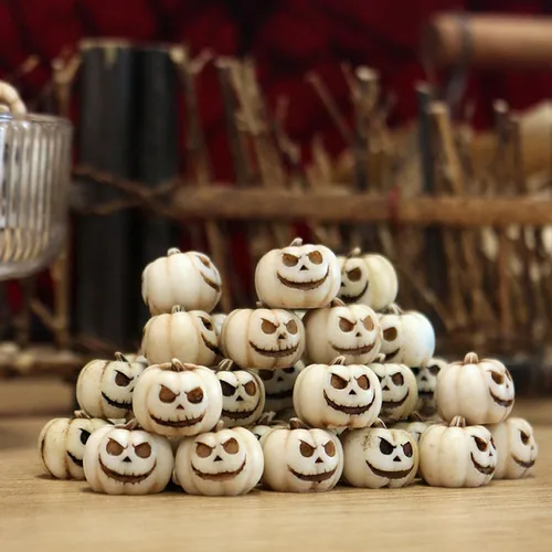 20 Halloween Pumpkin Statues, Resin Figurines