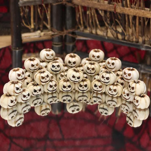 20 Halloween Pumpkin Statues, Resin Figurines