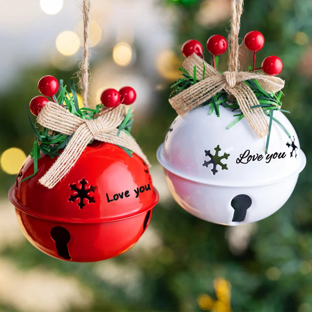 Christmas tree text bell decoration
