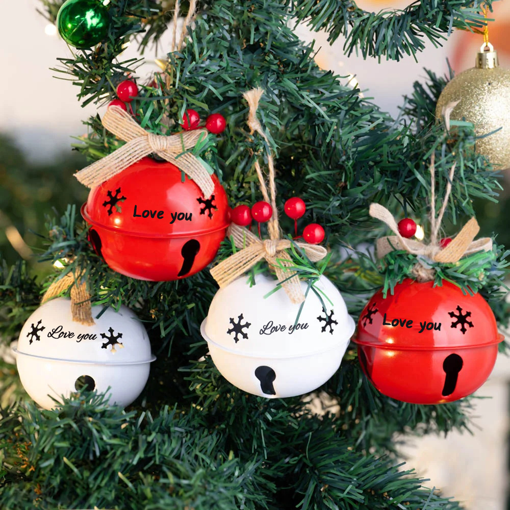 Christmas tree text bell decoration