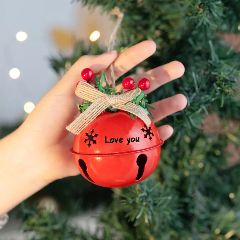 Christmas tree text bell decoration